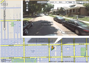 google Maps – Chicago, Oakley Ave….Suchbild
