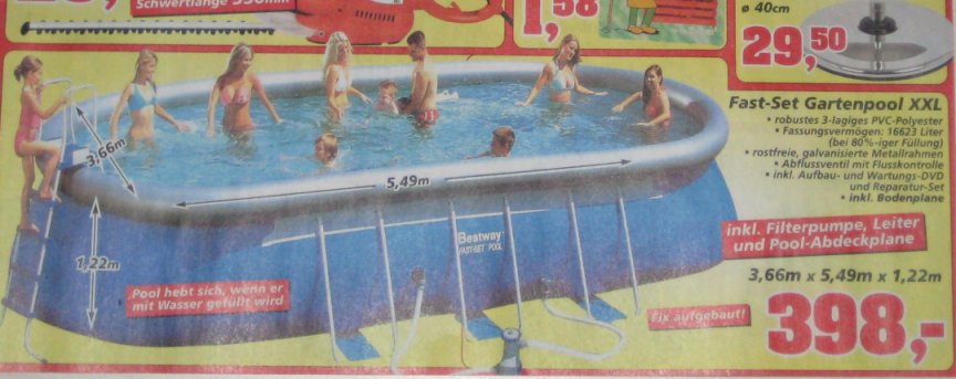 Was uns Poolwerbung sagen will…