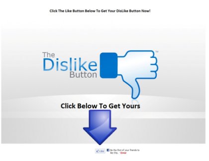 DisLike Button und anderer Facebook Spam
