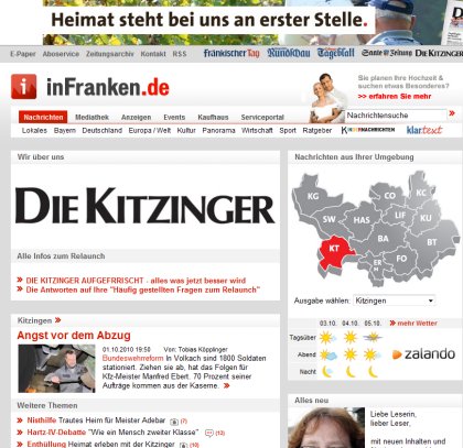 Die Kitzinger Zeitung – neue Homepage